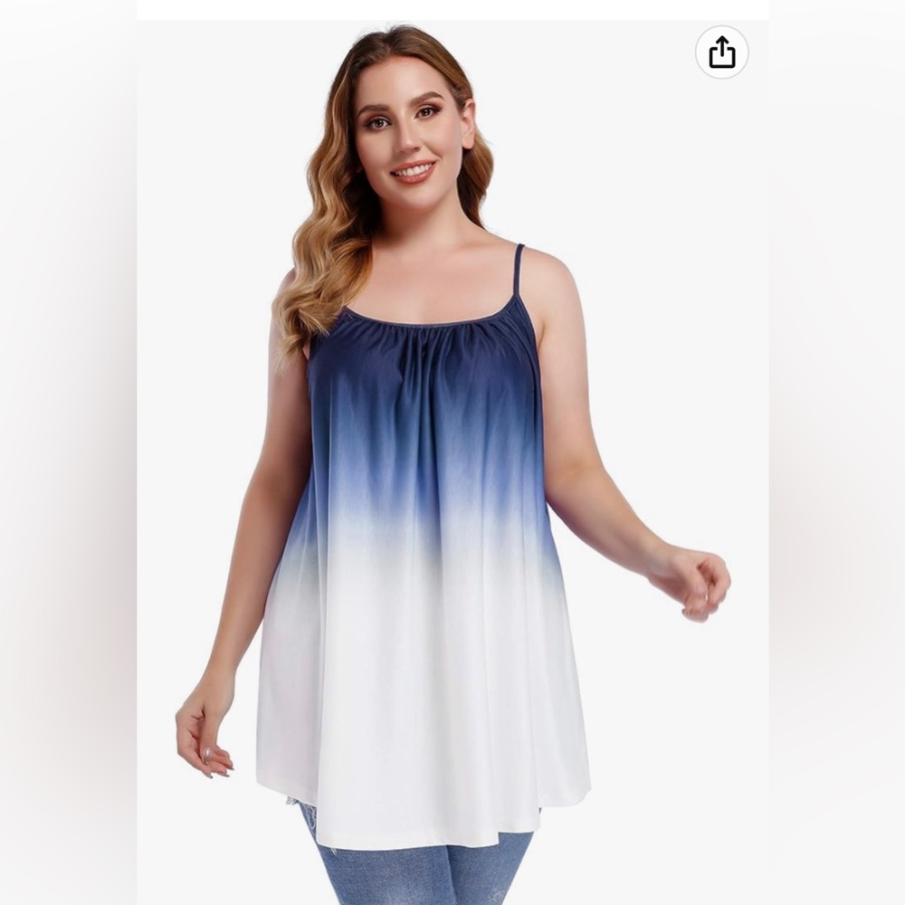 This cami features a charming dip-dye effect and a classic swing shape.